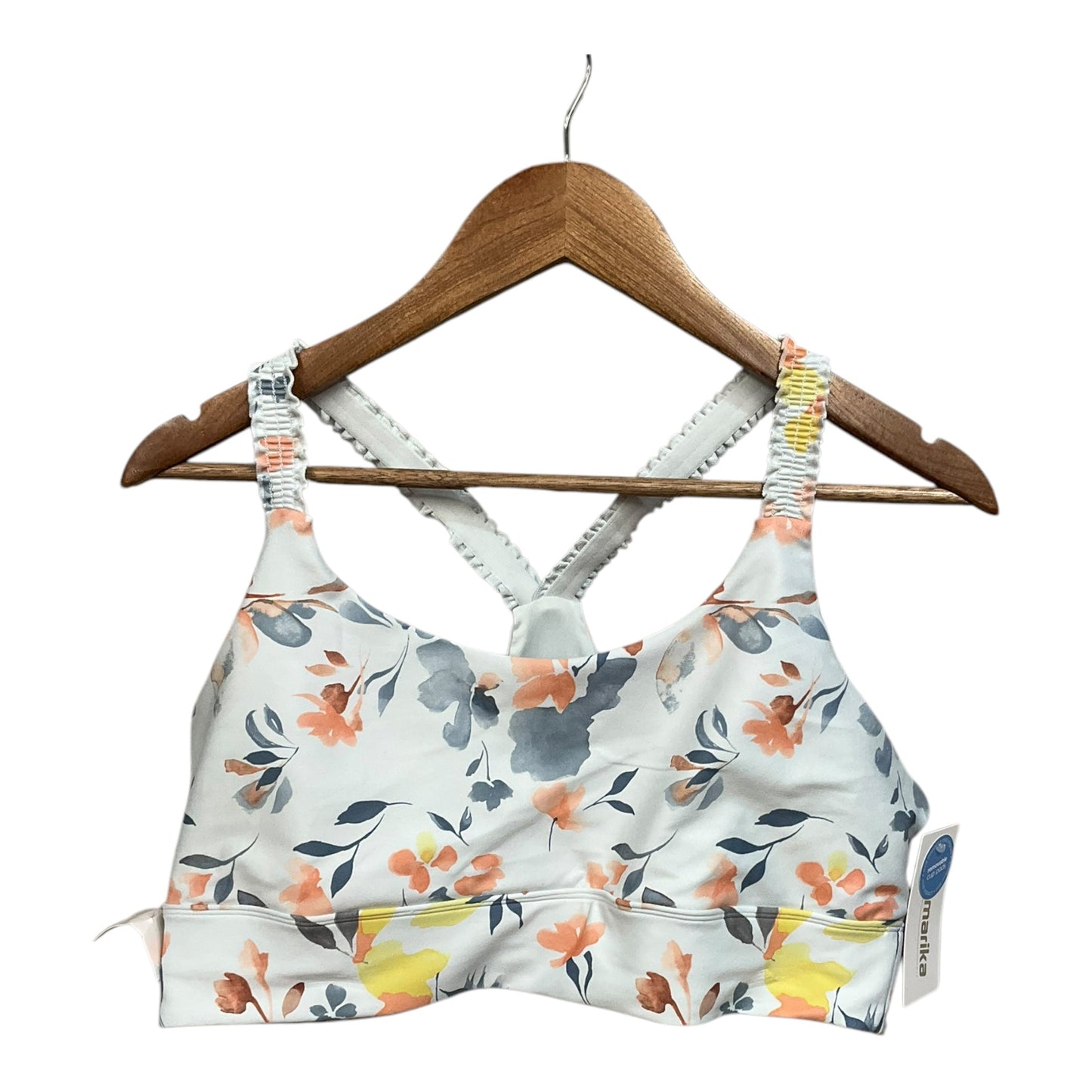 Athletic Bra By Marika In Floral Print, Size: Xxl