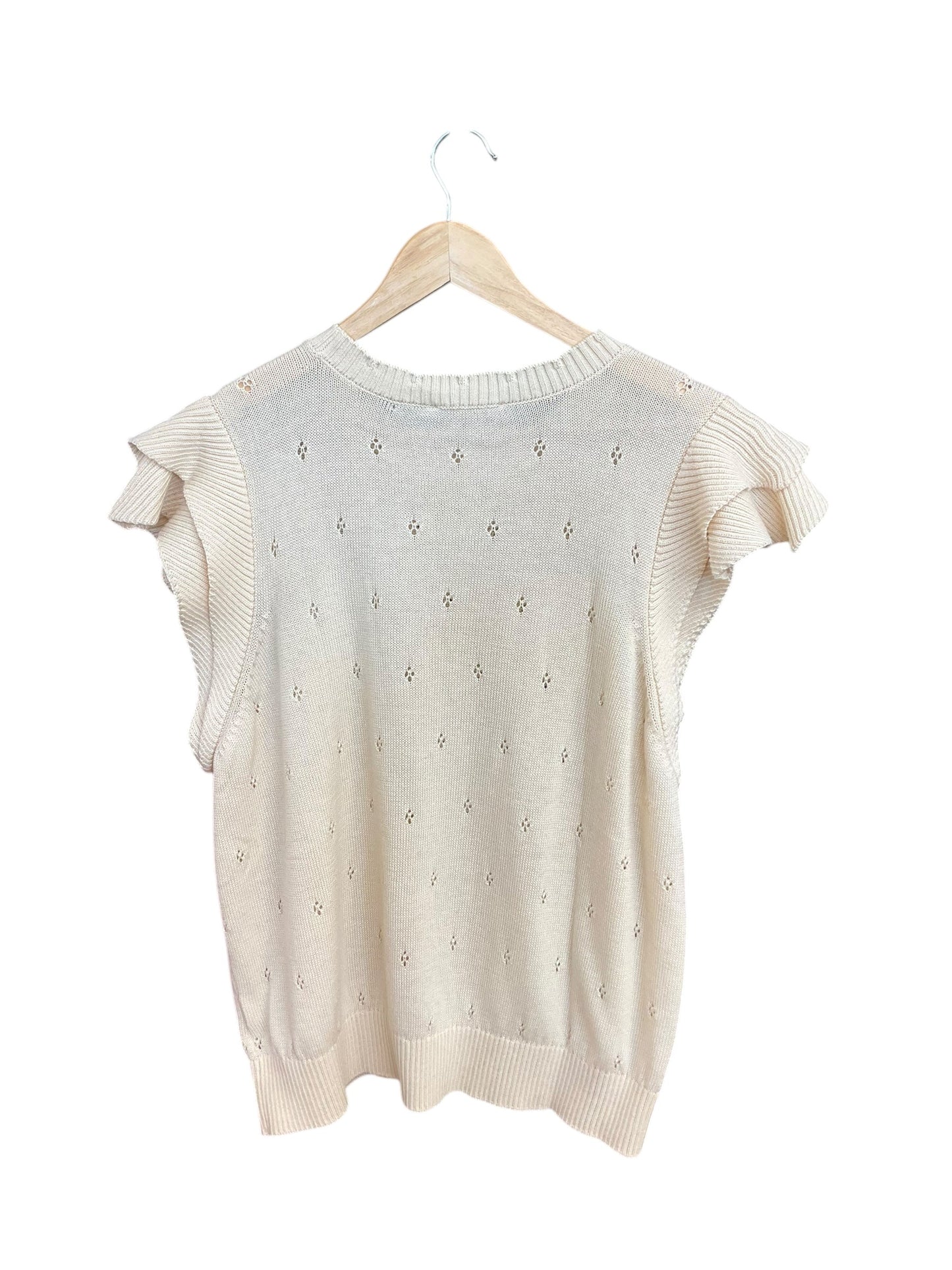 Sweater Short Sleeve By Belldini In Cream, Size: 2x