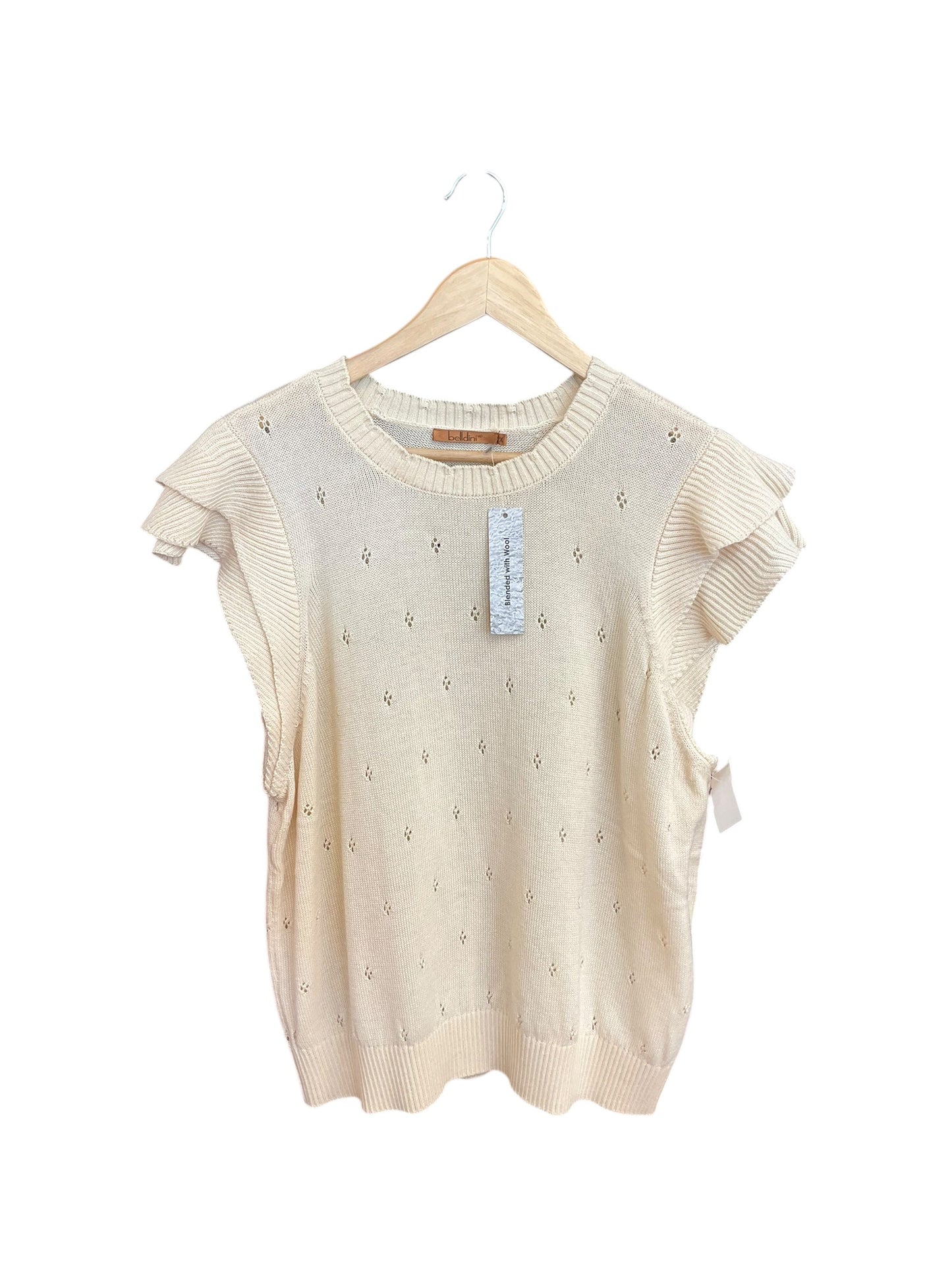 Sweater Short Sleeve By Belldini In Cream, Size: 2x