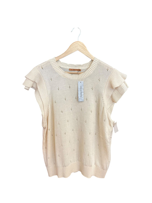 Sweater Short Sleeve By Belldini In Cream, Size: 2x