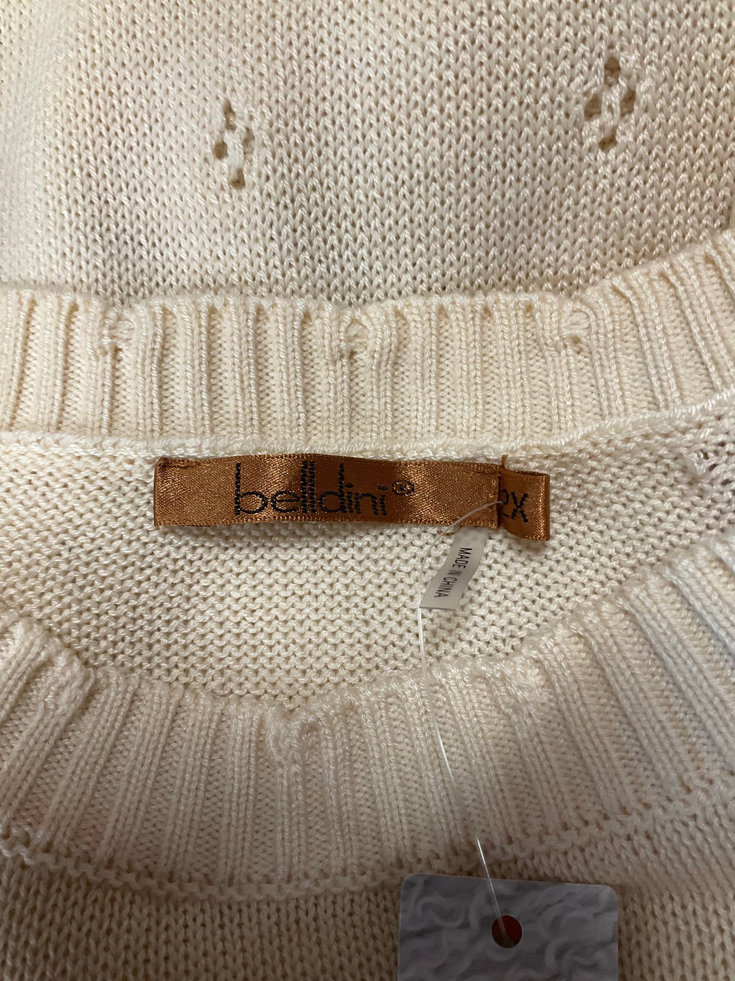 Sweater Short Sleeve By Belldini In Cream, Size: 2x