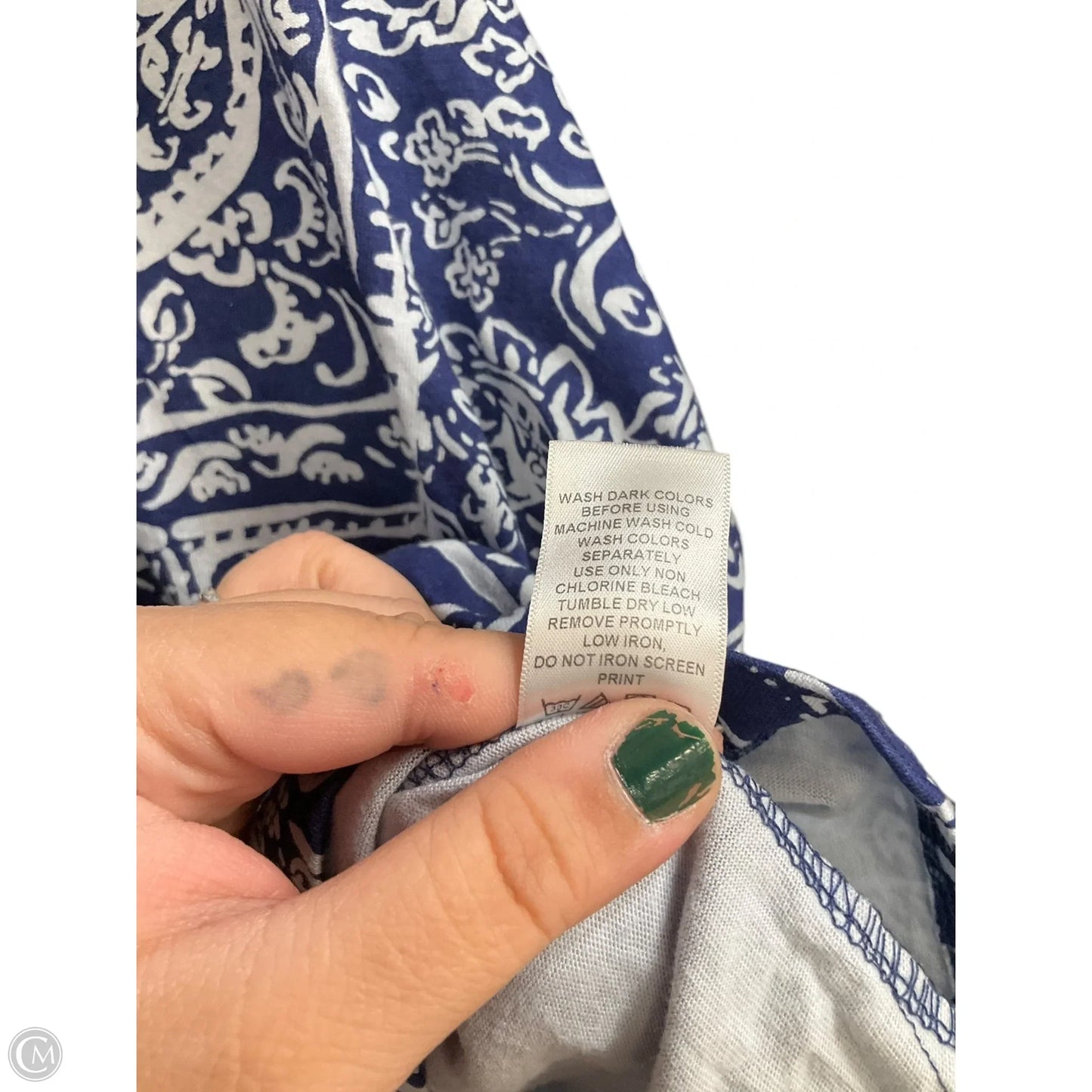 Top 3/4 Sleeve By Woman Within In Navy, Size: 2x