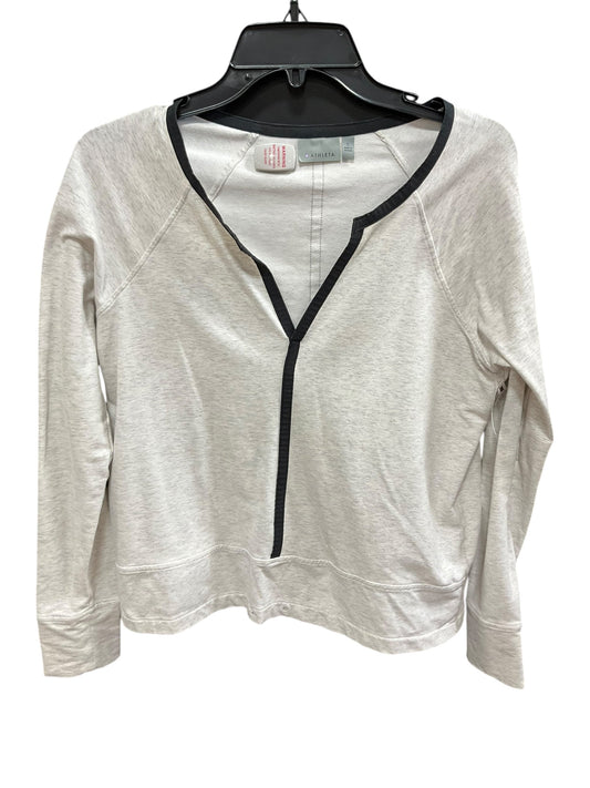 Athletic Top Long Sleeve Crewneck By Athleta In Grey, Size: S