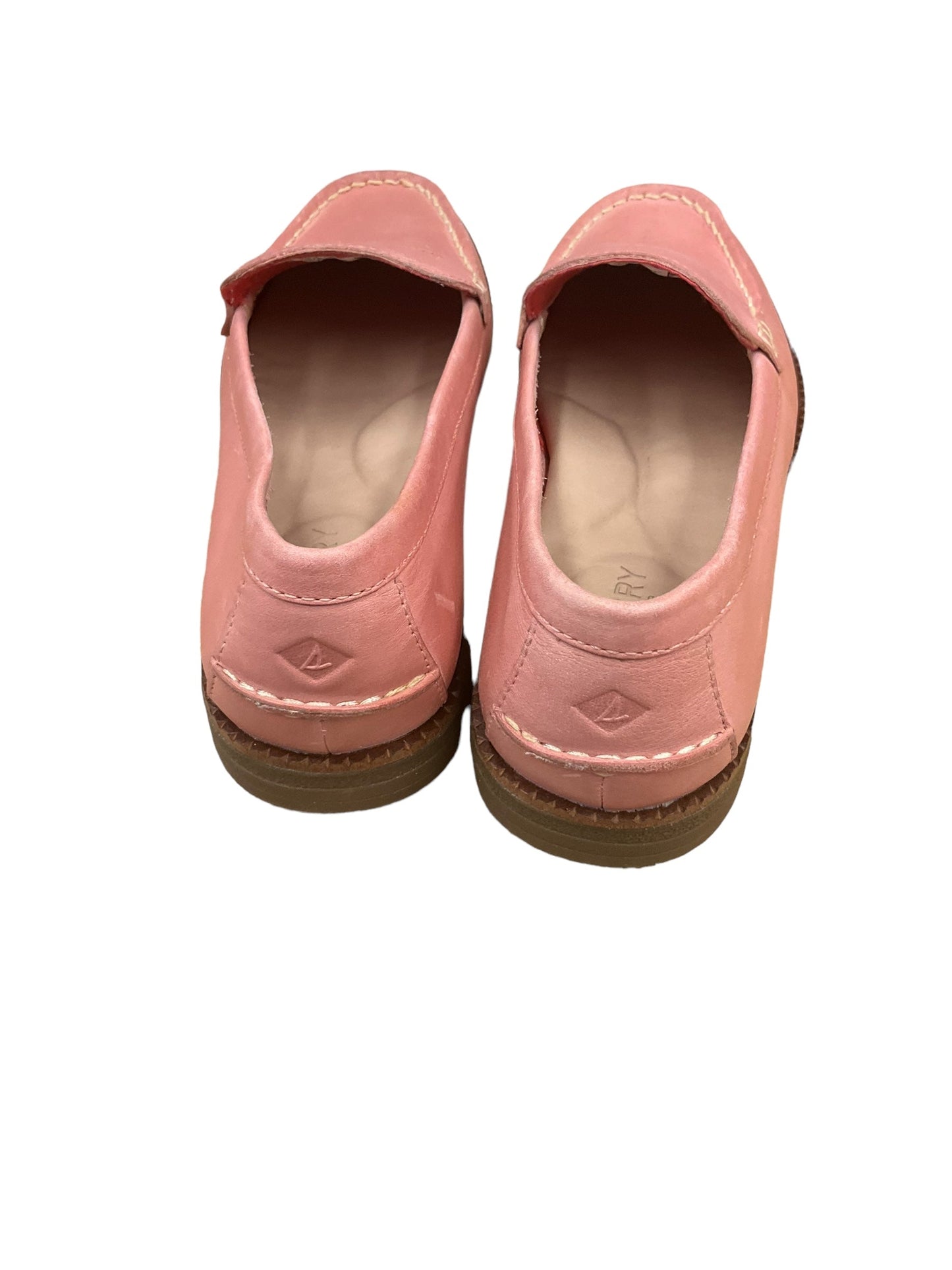 Pink Shoes Flats Sperry, Size 8