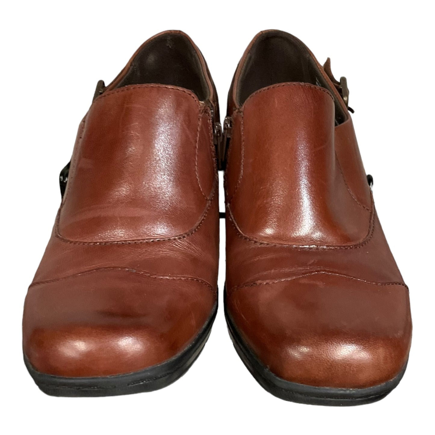 Brown Shoes Heels Block Clarks, Size 9