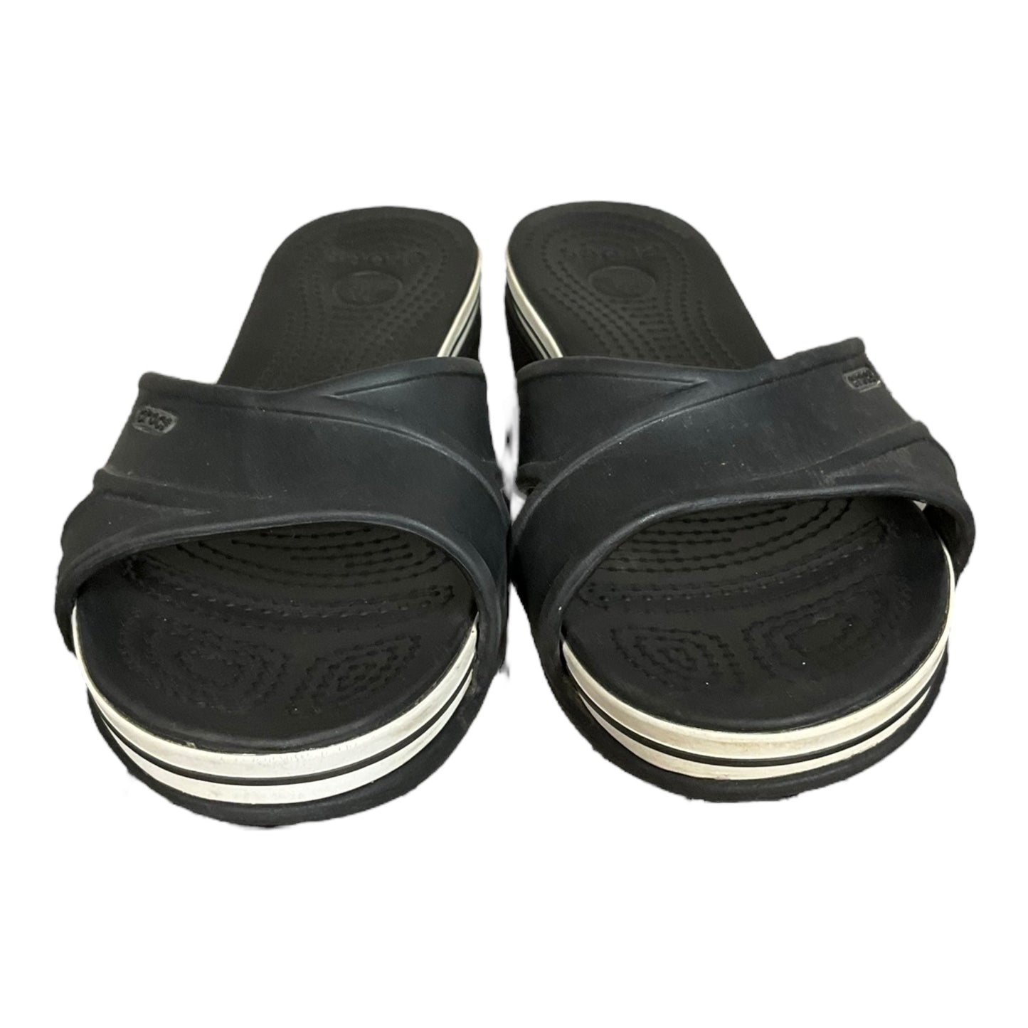 Black Shoes Flats Crocs, Size 8