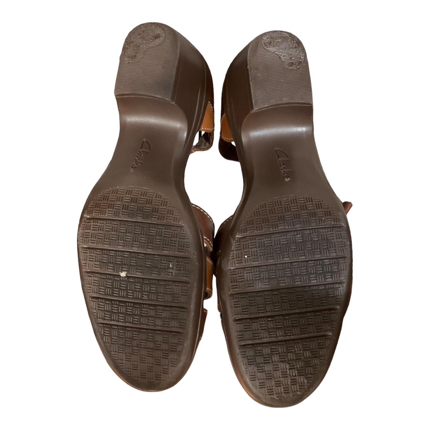Brown Shoes Heels Block Clarks, Size 7.5