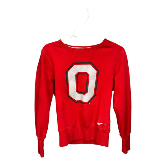 Red Athletic Sweatshirt Crewneck Nike Apparel, Size M