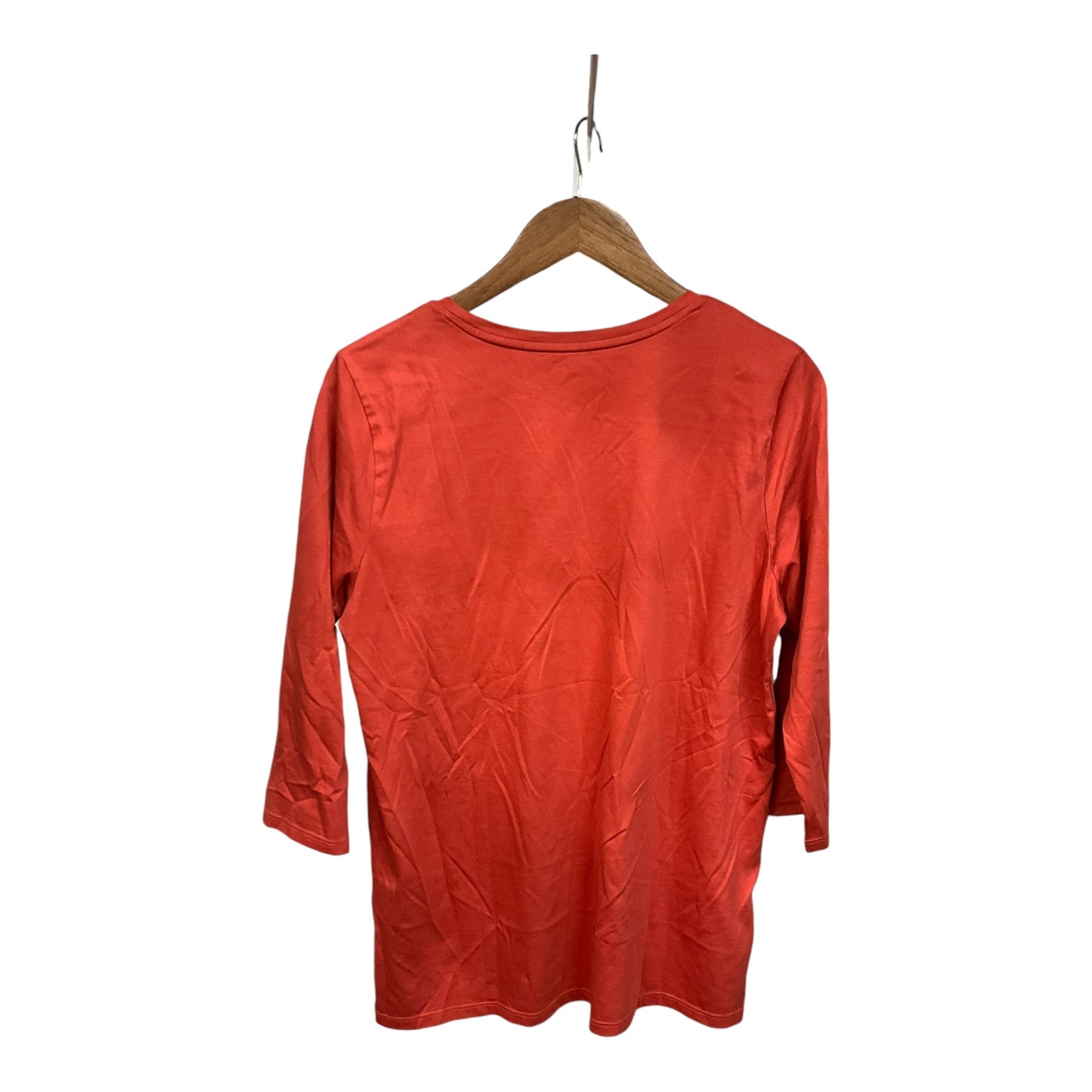 Top Long Sleeve By Lands End In Orange, Size: M