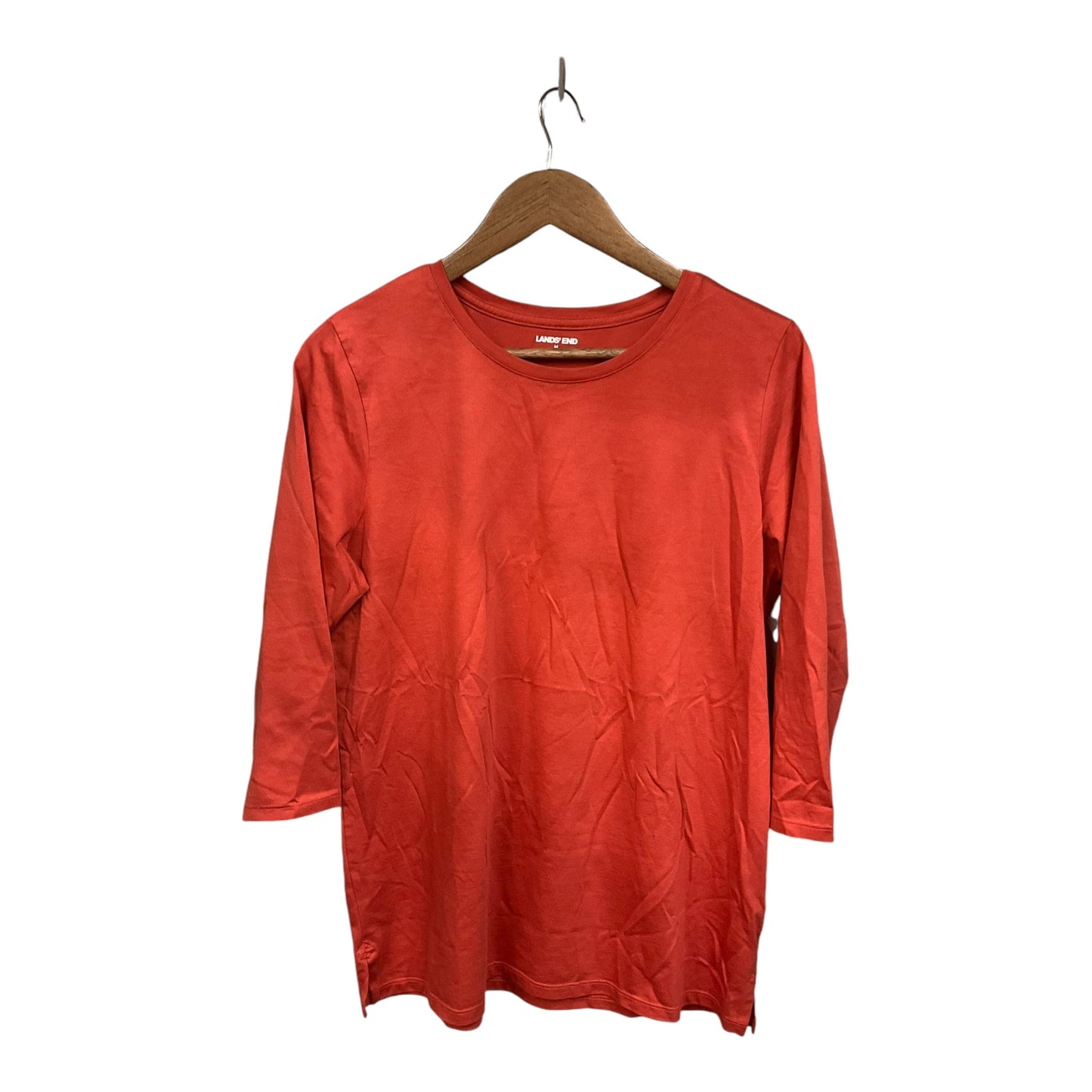 Top Long Sleeve By Lands End In Orange, Size: M