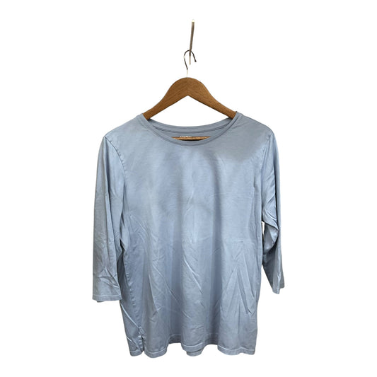 Top Long Sleeve By Lands End In Blue, Size: L