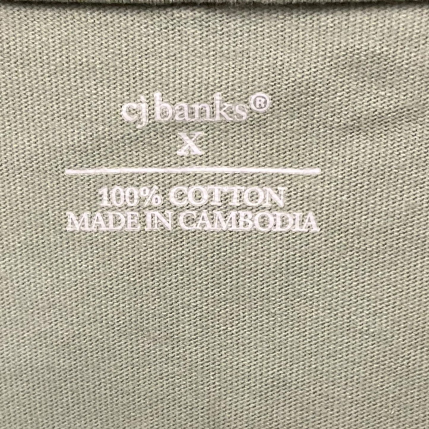 Top Short Sleeve By Cj Banks In Green, Size: Xl