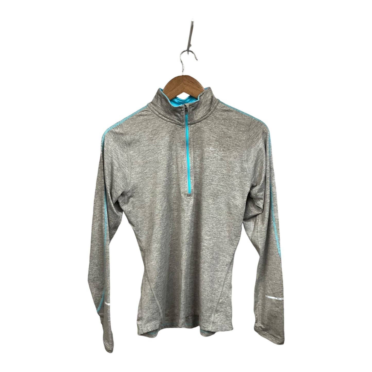 Athletic Jacket By Nike Apparel In Grey, Size: M