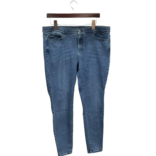 Jeans Skinny By J. Jill In Blue Denim, Size: 16