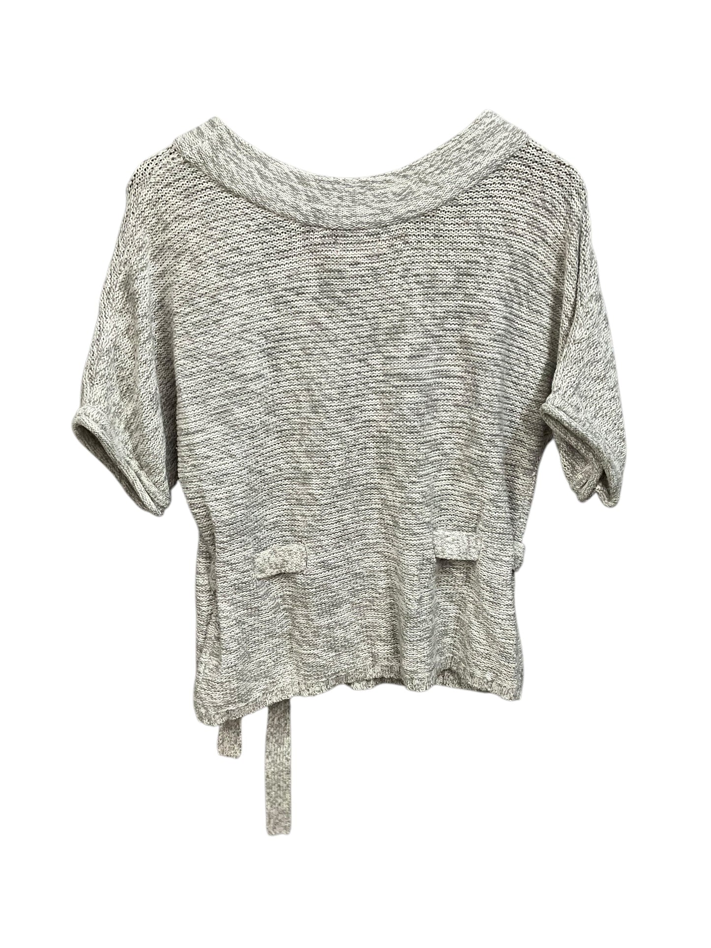 Sweater Short Sleeve By Elle In Grey & White, Size: Xs