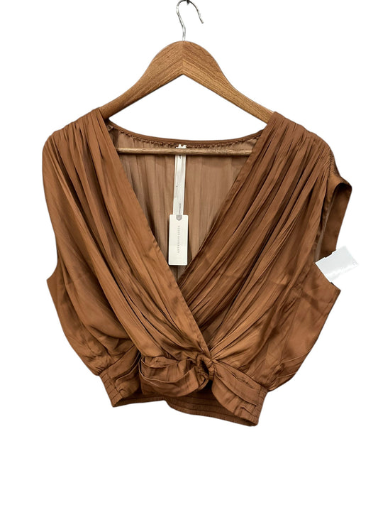 Top Sleeveless By Anthropologie In Brown, Size: S