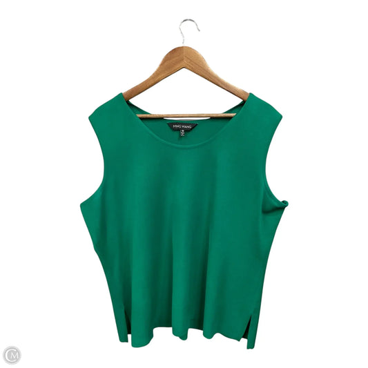 Top Sleeveless By Ming Wang In Green, Size: 1x