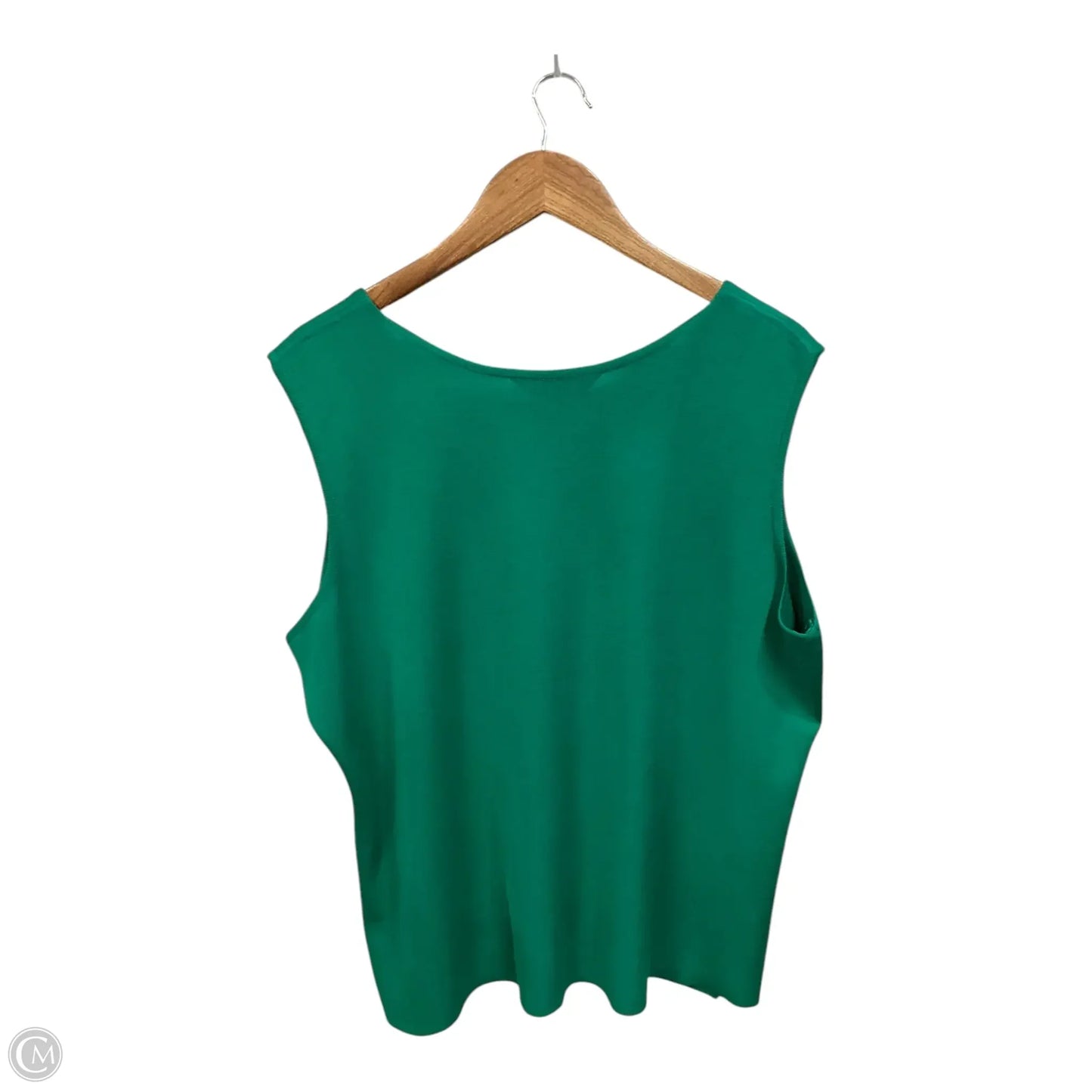 Top Sleeveless By Ming Wang In Green, Size: 1x