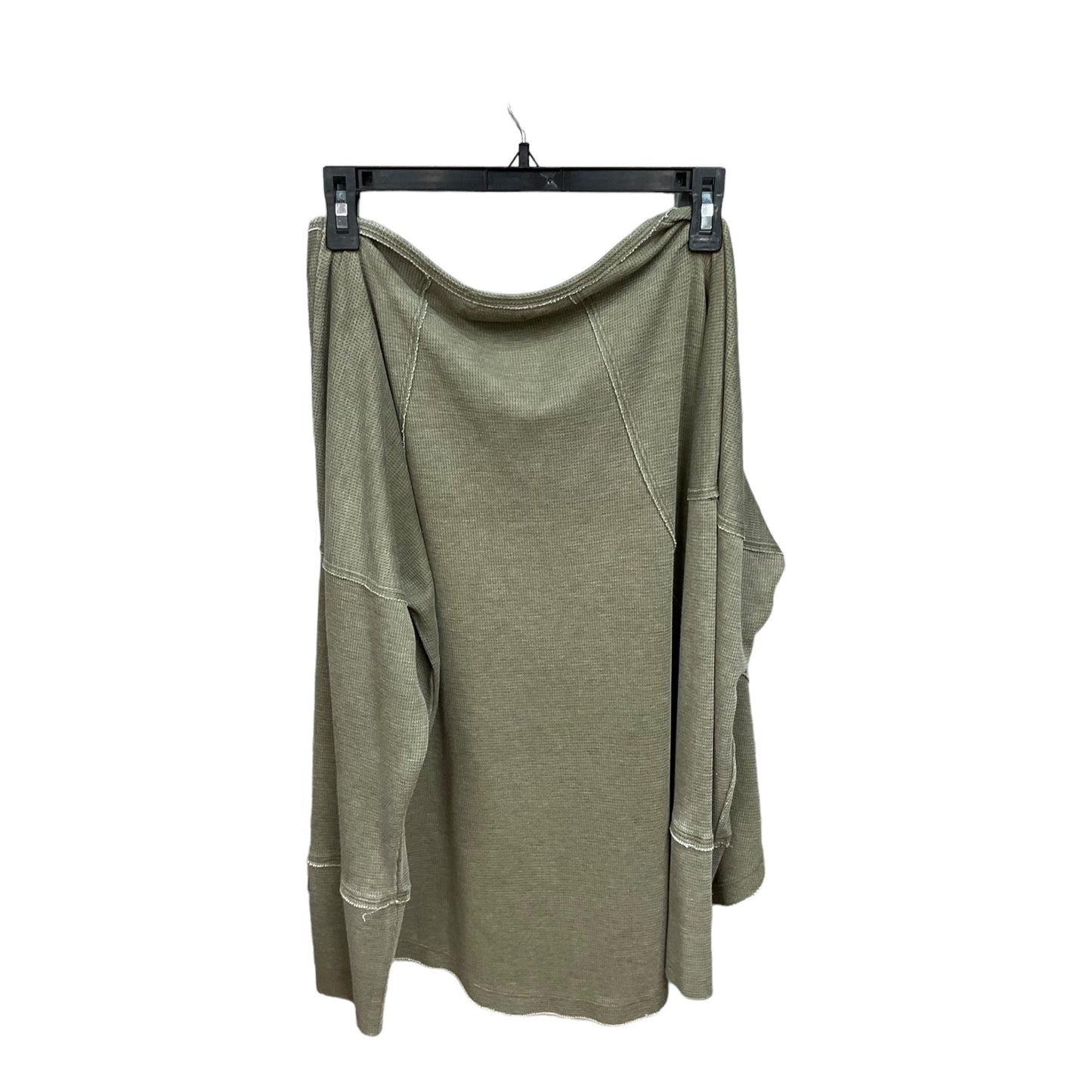 Olive Top Long Sleeve Lucky Brand, Size 1x