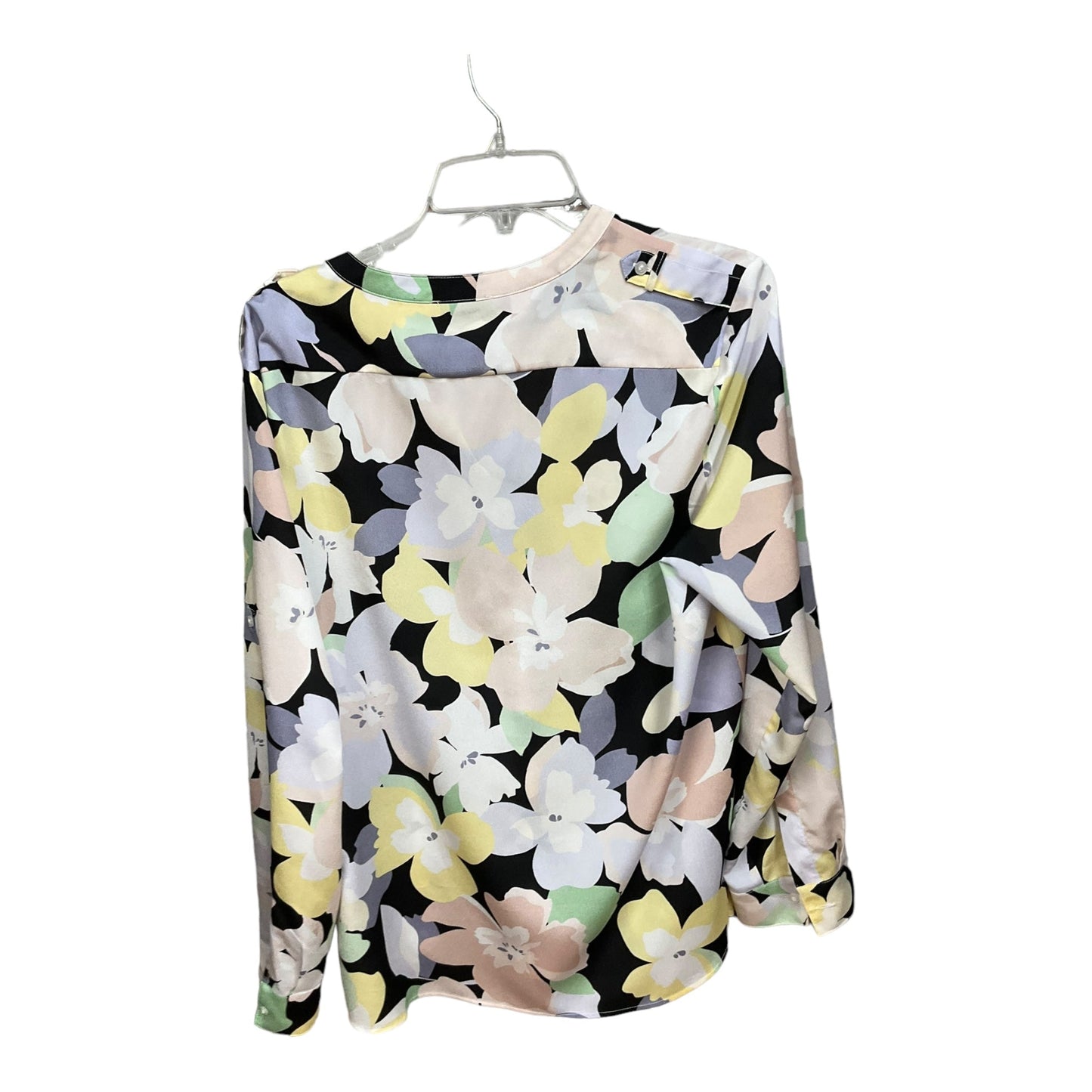 Floral Print Blouse Long Sleeve Calvin Klein, Size Xl