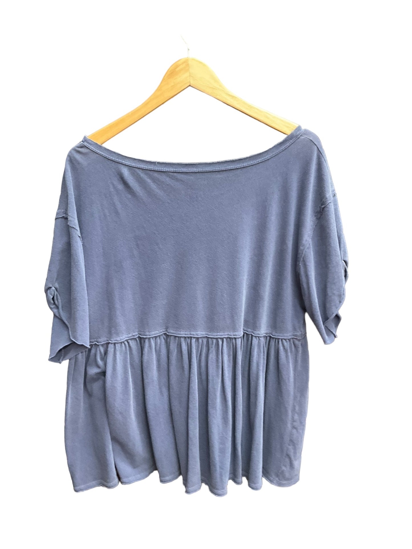 Blue Top Short Sleeve Free People, Size M