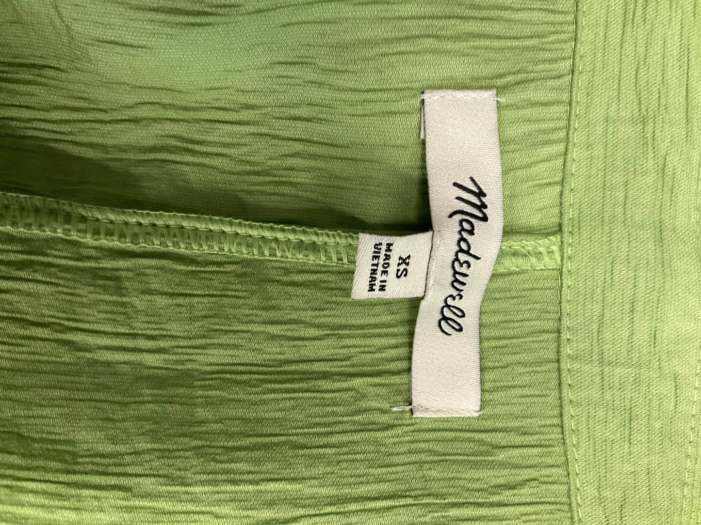 Green Top Short Sleeve Madewell, Size Xs