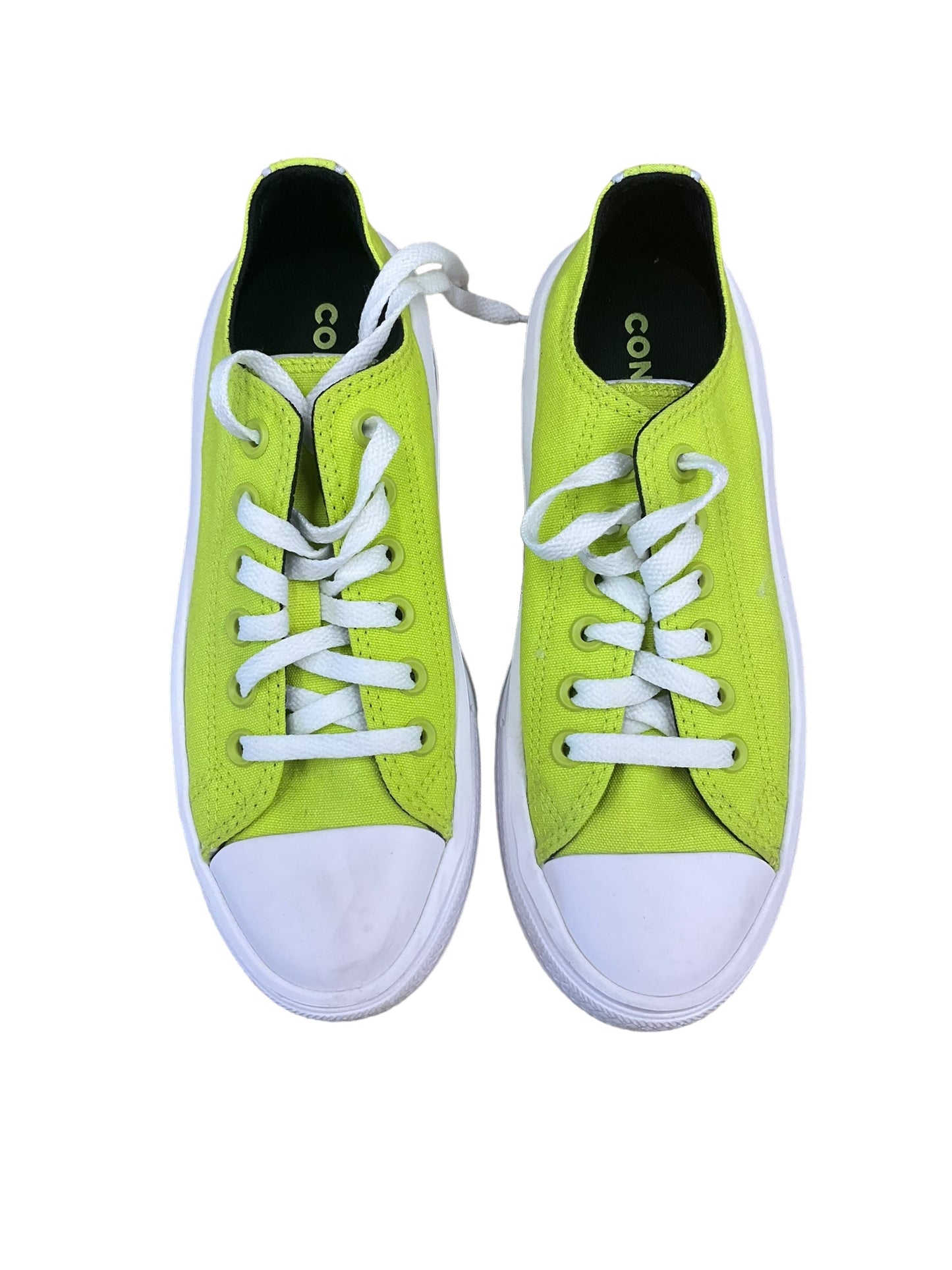 Chartreuse Shoes Sneakers Platform Converse, Size 7