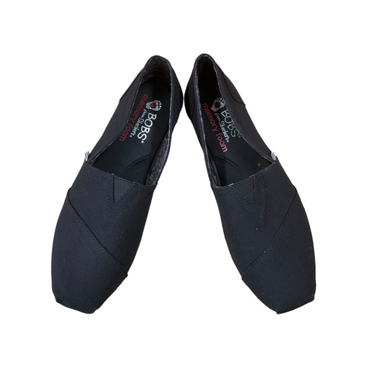 Black Shoes Flats Bobs, Size 8