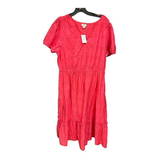 Peach Dress Casual Midi J. Crew, Size L