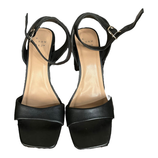 Black Sandals Heels Block A New Day, Size 8.5
