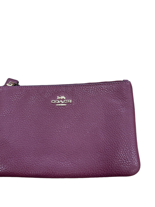 Wristlet Leather By Coach, Size: Medium