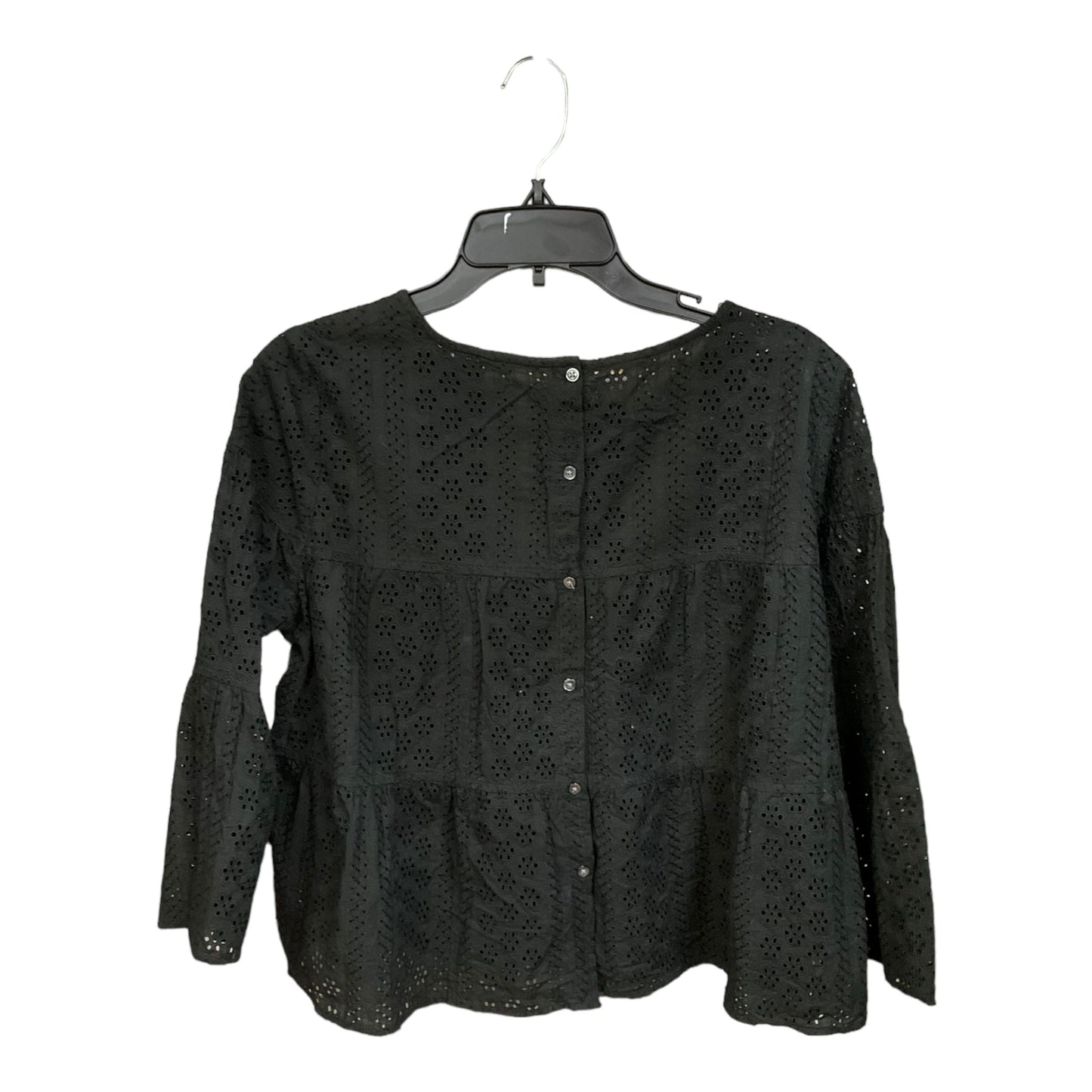 Black Top 3/4 Sleeve Madewell, Size L