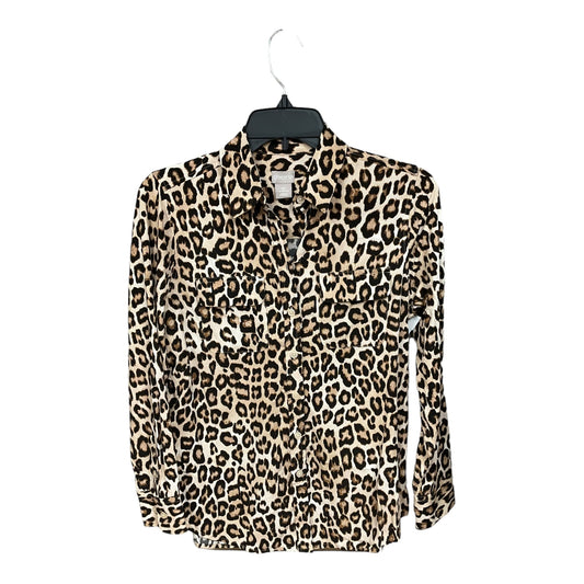 Animal Print Blouse Long Sleeve Chicos, Size S