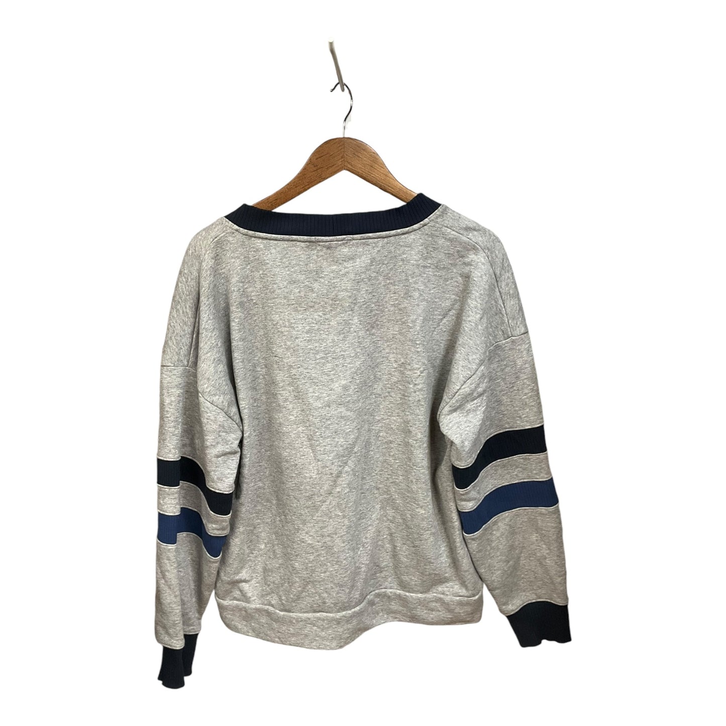 Sweatshirt Crewneck By Evereve In Blue & Grey, Size: Xl