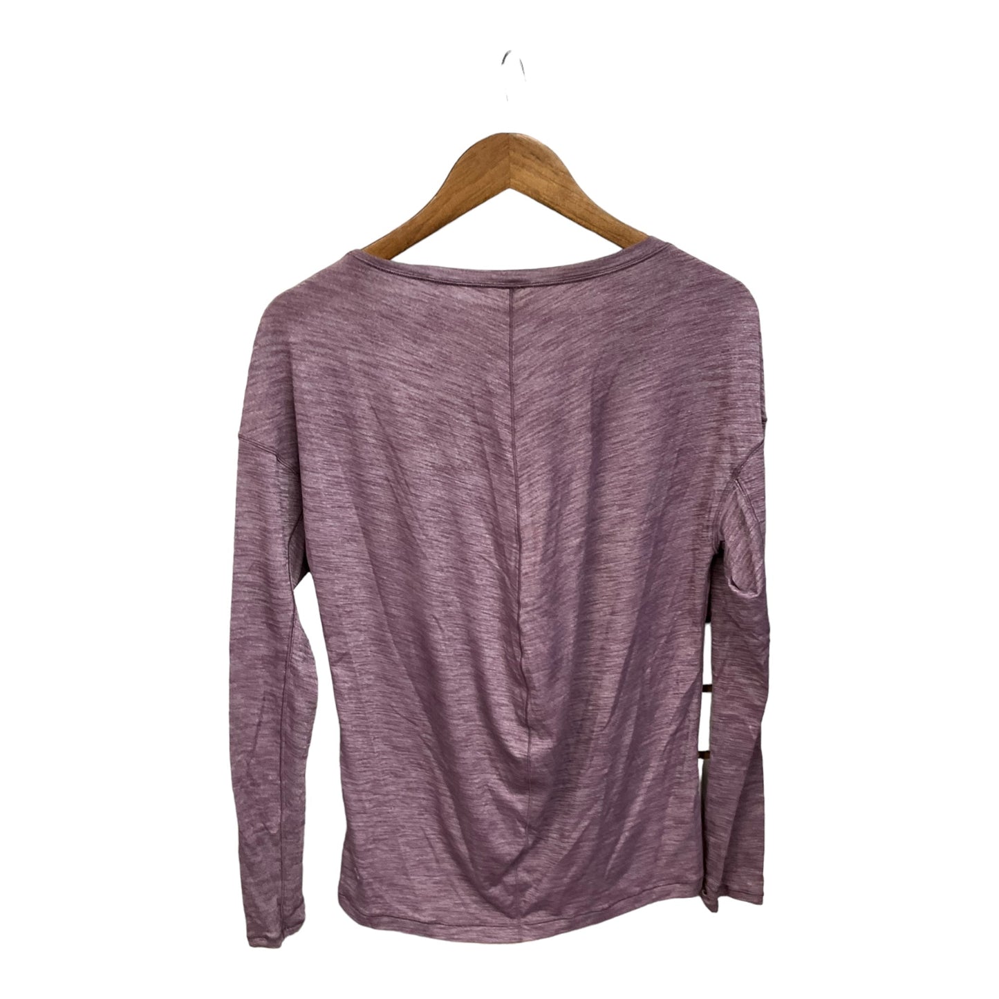 Athletic Top Long Sleeve Crewneck By Lululemon In Purple, Size: L