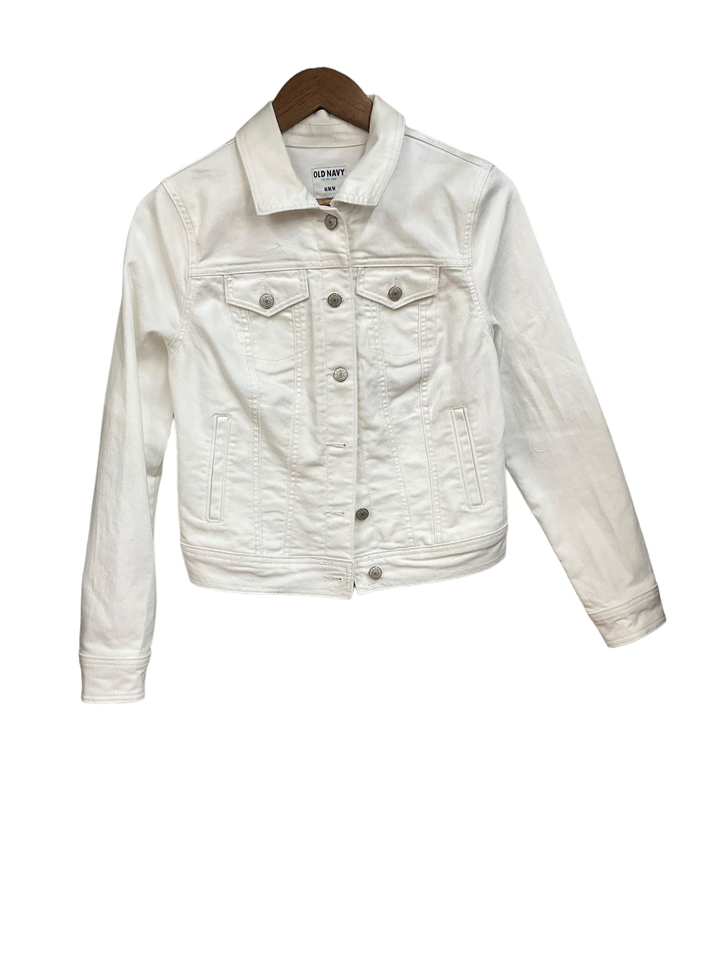 Jacket Denim By Old Navy In White, Size: M