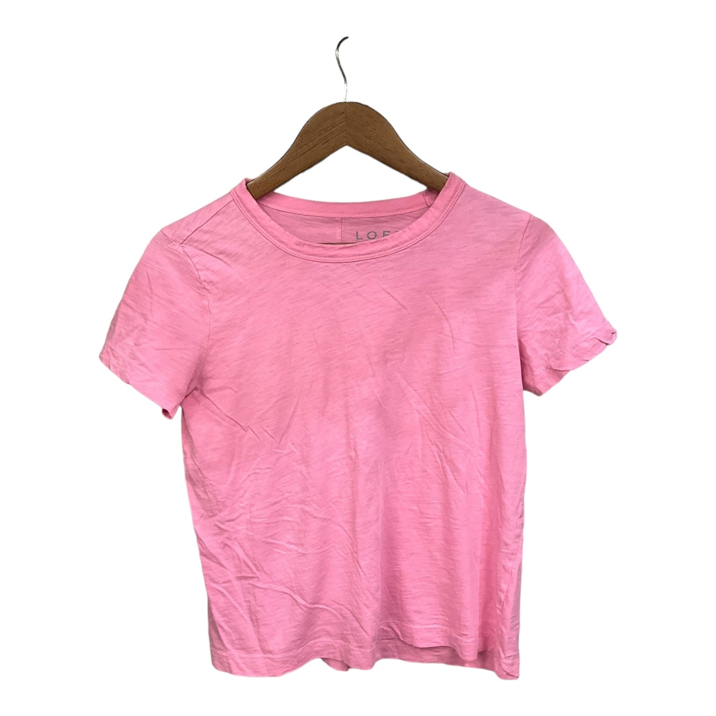 Top Short Sleeve Basic By Loft In Pink, Size: S