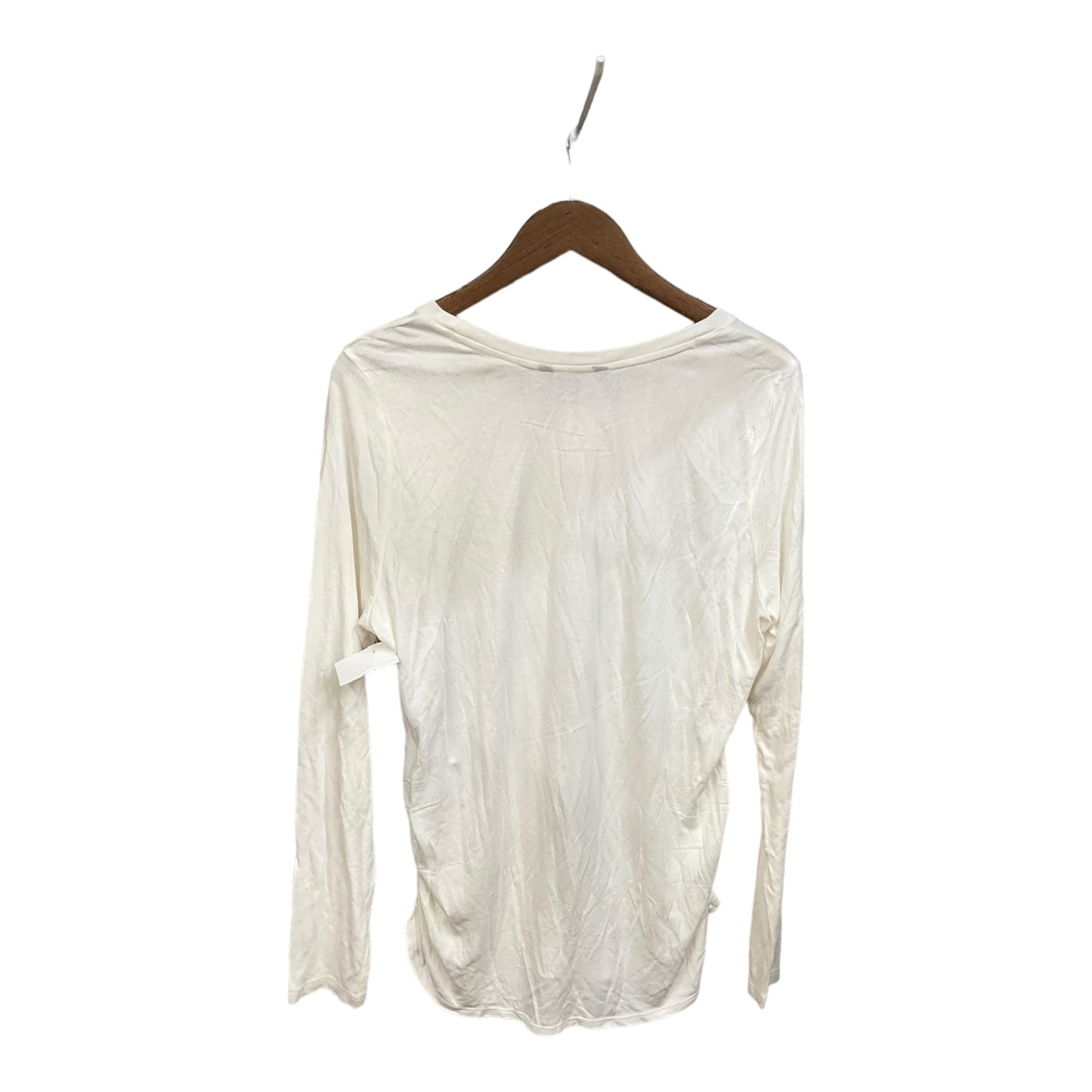 Top Long Sleeve By Banana Republic In Ivory, Size: Xl