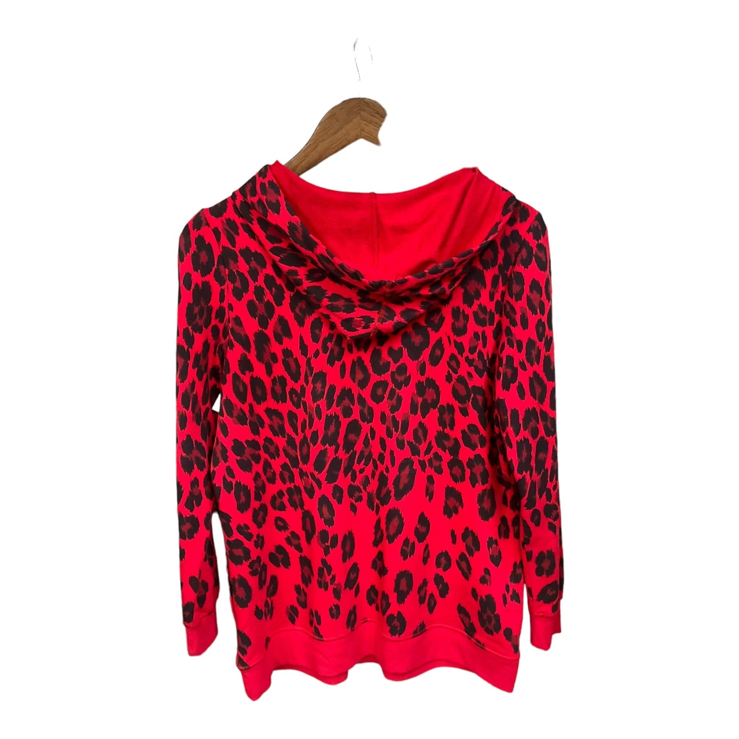 Sweatshirt Hoodie By Chicos In Animal Print, Size: S