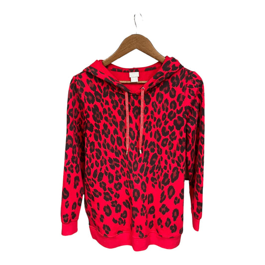 Sweatshirt Hoodie By Chicos In Animal Print, Size: S