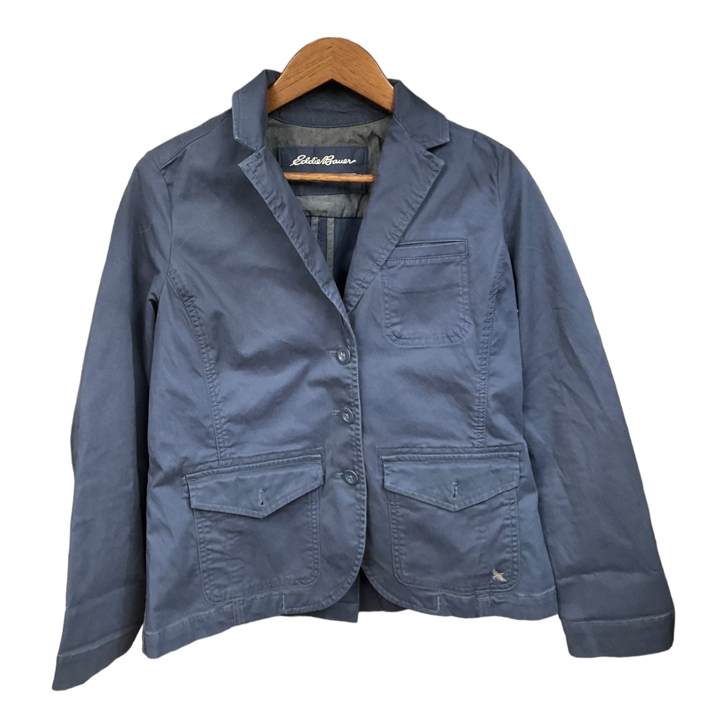 Jacket Utility By Eddie Bauer In Blue, Size: 10petite