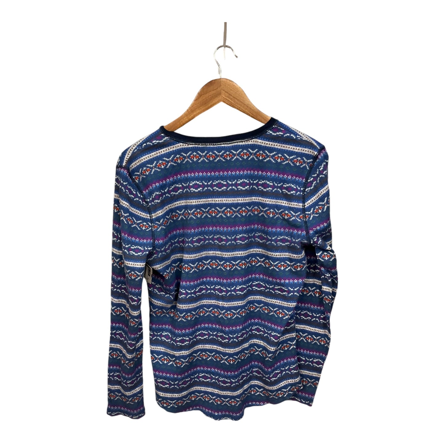 Top Long Sleeve By Chaps In Multi-colored, Size: Xl