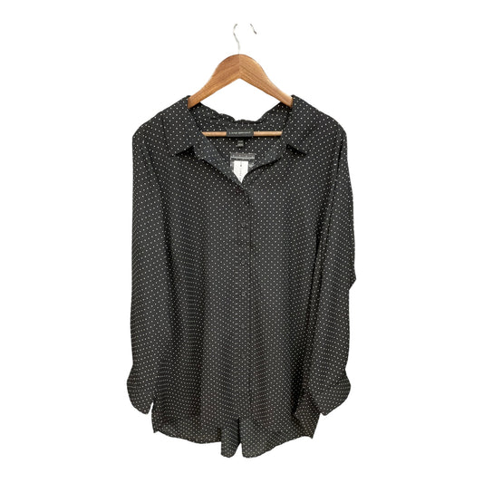 Blouse Long Sleeve By Lane Bryant In Polkadot Pattern, Size: 3x