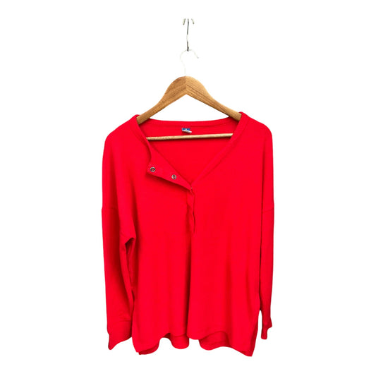 Top Long Sleeve Basic By Old Navy In Red, Size: M