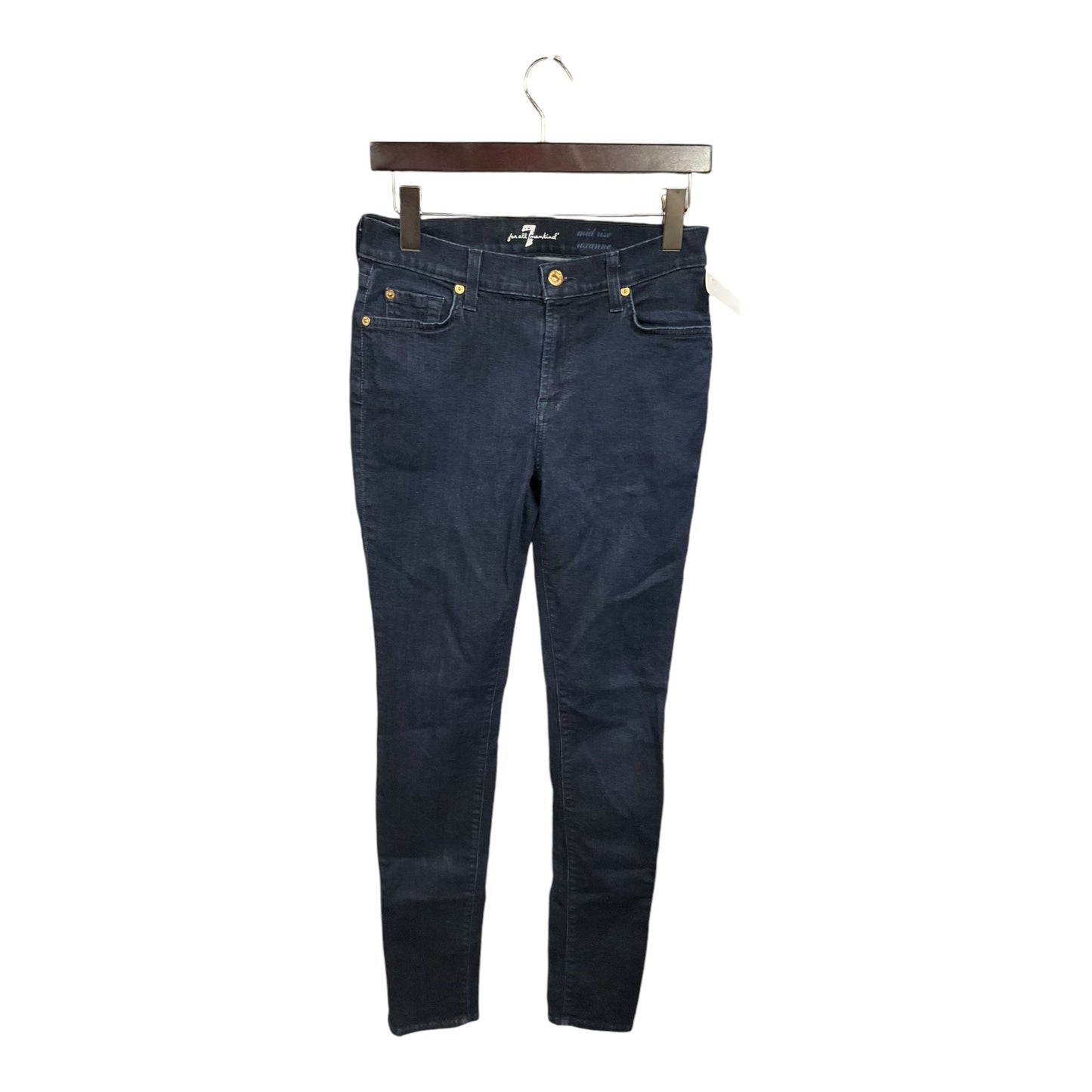 Jeans Skinny By 7 For All Mankind In Blue Denim, Size: 6