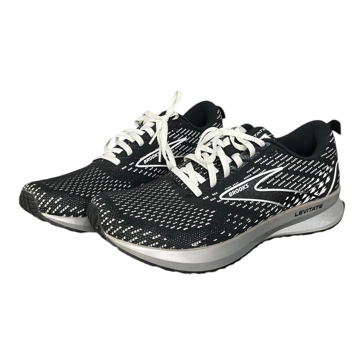 Shoes Athletic By Brooks In Black & Grey, Size: 10