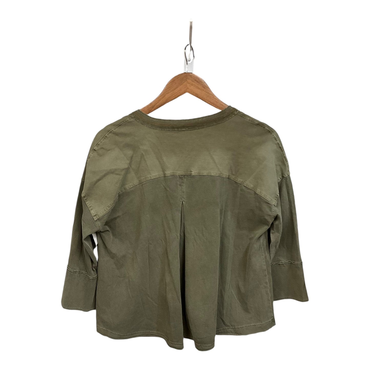 Top 3/4 Sleeve By Free People In Green, Size: Xs