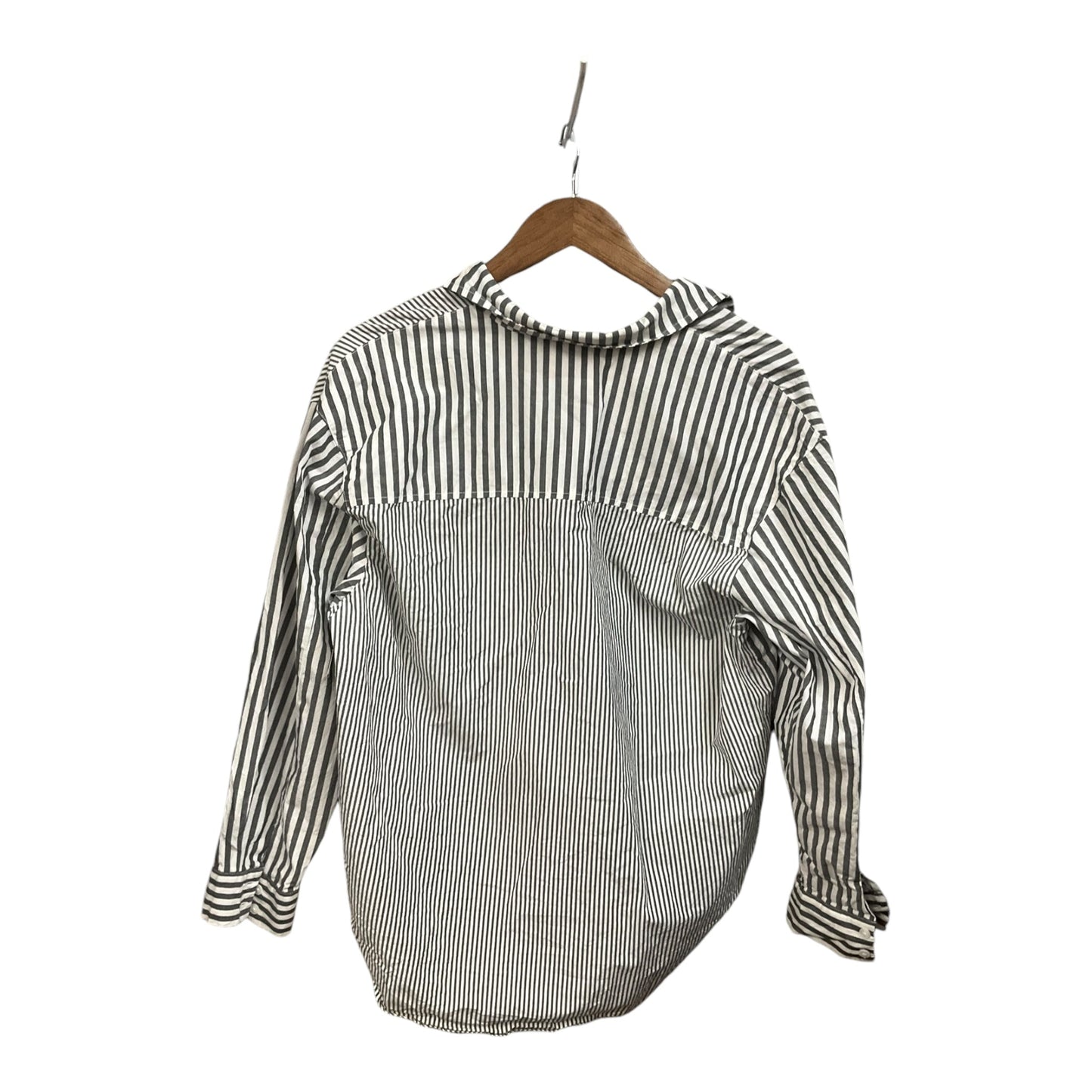 Blouse Long Sleeve By Pistola In Striped Pattern, Size: M