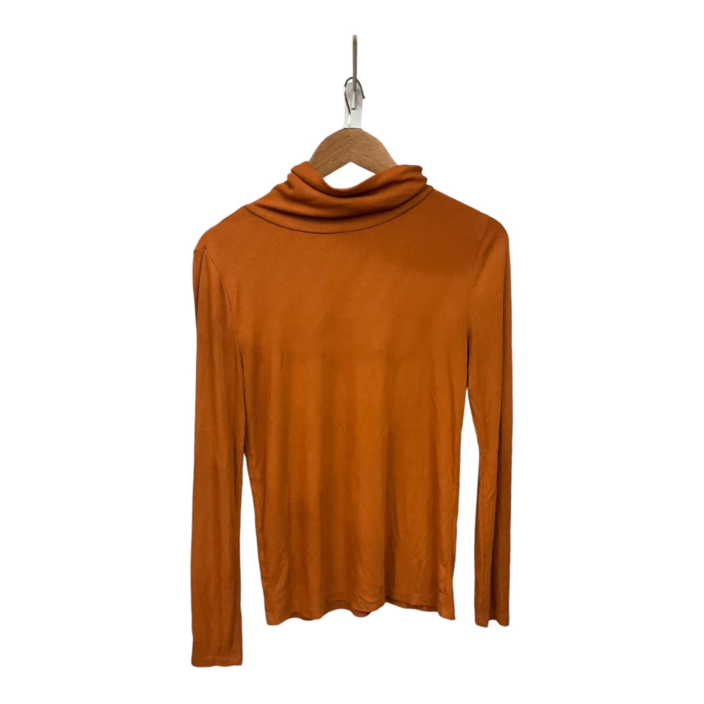 Top Long Sleeve Basic By Loft In Brown, Size: M