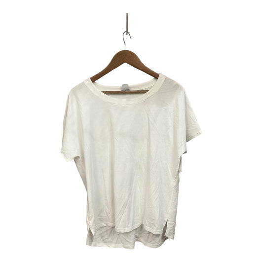 Top Short Sleeve By Chicos In White, Size: Xl